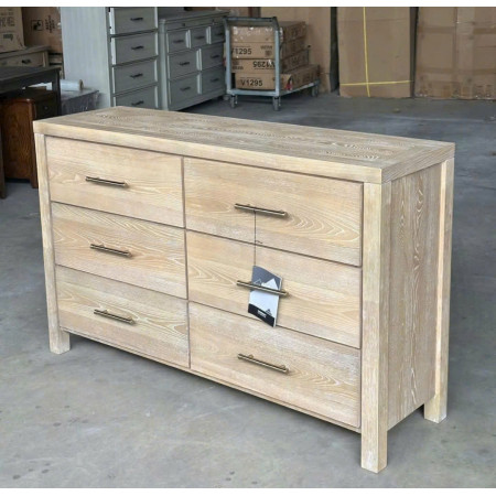 B5822 - 31 : Tủ Ngang 06 Ngăn Kéo - Màu Kem Sứ Nung